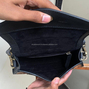 Sac à bandoulière personnalisé d'usine en cuir de vachette usiné à la main Mini sac de luxe pour dames Sac à main de haute qualité en cuir pour femmes - Product Image 6