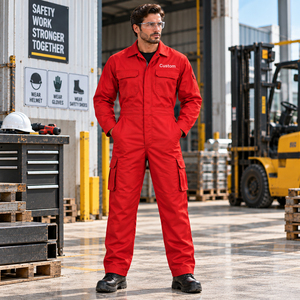 Uniforme de Seguridad Industrial Personalizado, Overol de Trabajo de Algodón para Hombre, Uniforme de Seguridad de Manga Larga para Construcción, Mecánica y Fábrica - Product Image 3