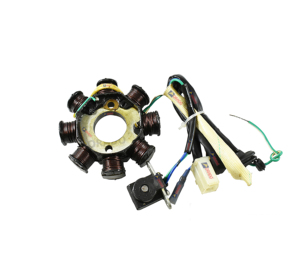 Ensemble de plaque de bobine de stator 8 pôles Hero Honda CD Deluxe, qualité export, pour pièces détachées de deux-roues, Inde, Orado - Product Image 1
