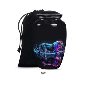 Urnas Funerarias Decorativas de Metal Negro con Forma de León para Cenizas Humanas, Urna Funeraria Grande para Cenizas de Adultos, Madre y Padre, Urna para Cenizas de Hombres Adultos - Product Image 5