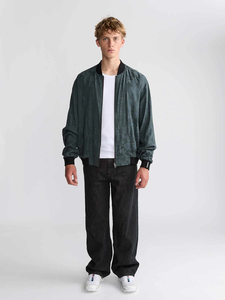 Custom Casual Reversible <b>Winter</b> Plus Size 100% Polyester Satin Bomber Jacket / Baseball Jacket Men's Jackets - Product Image 5