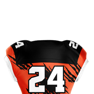 Custom Sublimated American Football Jersey Men's Fitted Red Black White 24 Breathable Mesh Short Sleeve Adult All Seasons - Product Image 6