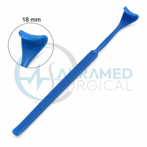 เครื่องมือผ่าตัดตาแบบฉนวนกันความร้อน Desmarres Lid Retractor ขนาด 18 มม. ได้รับการรับรองมาตรฐาน CE ผลิตจากสแตนเลสสตีลชนิดใช้ซ้ำได้ ระดับ Class I - Product Image 1