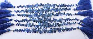 Perles de kyanite bleue naturelle facettées en forme de poire, perles de kyanite bleue en forme de poire, perles de kyanite pour la création de bijoux - Product Image 4