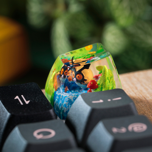 คีย์แคปช่างฝีมือแห่งป่าลึกลับ, คีย์แคปแบบกำหนดเอง, คีย์แคปอนิเมะน่ารัก, คีย์แคปสีเขียว, ชุดคีย์แคป, คีย์แคปไม้ - Product Image 1