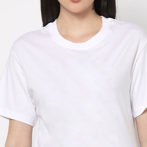T-shirt d'été à manches courtes et col rond pour femme avec logo personnalisé, nouveau t-shirt en coton pour femme, t-shirt streetwear pour femme - Product Image 3