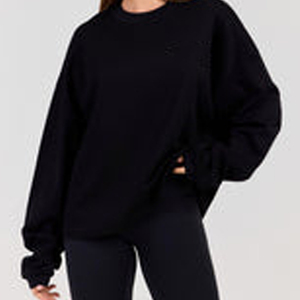 Sweat-shirt ample décontracté en peluche à col rond pour femme, personnalisable en gros, de haute qualité et très populaire - Product Image 4