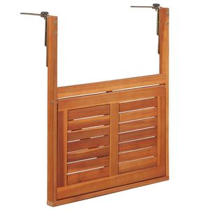 Tavolo da balcone appeso in legno massello di Acacia 51.1 \ "x35.4 \" x28.3 \ "formato elegante per spazi esterni - Product Image 5