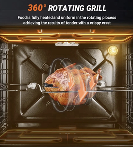 เตาอบติดผนังแบบเดี่ยว A-M-Z-C-H-E-F 2-4 ช่อง ขนาด 2.65 คิว พร้อมเตาอบไฟฟ้าในตัว สีดำ รุ่นใหม่ - Product Image 6