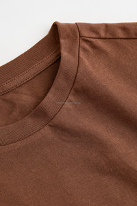 Customized LOGO 100% Cotton 250GSM <b>Pullover</b> <b>Men</b> T-Shirts Digital Printing Solid Pattern Regular Fit O-Neck - Product Image 5