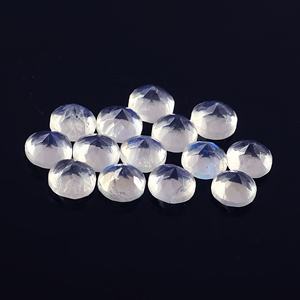 Anam Emporium's High Quality Natural Rainbow Moonstone Loose Round Pe Faceted Cut Gemstones - Product Image 3