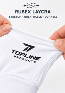 Gants de sport athlétiques unisexes blancs respirants Topline Products avec paume perforée pour la course à pied et la randonnée, gants OEM à marque privée - Product Image 5