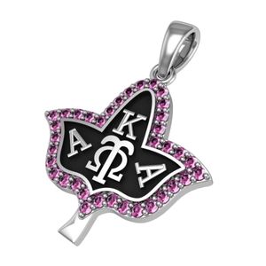 Collar de Hoja de Cristal Negro y Rosa para Mujer, Joyería Elegante y a la Moda, Colgante, Accesorio con Estilo, Regalo, Uso Diario, Plata de Primera Calidad - Product Image 5