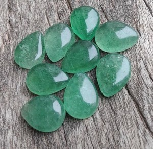 Cabochons en quartz fraise vert, pierres précieuses en forme de poire et de goutte d'eau, pierres polies de haute qualité pour la fabrication de bijoux, vente en gros - Product Image 6