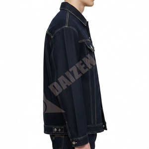 Men's Classic Denim Jacket Regular Fit Acid Wash Cotton Button Closure Casual Style Embroidery Logo Winter Wear Eco-Friendly - Product Image 2