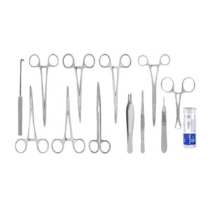 Juego de Instrumentos Quirúrgicos Veterinarios OEM ODM de 24 Piezas, Instrumentos Médicos para Cirugía de Gatos de Grado Económico, Paquete Manual para Esterilización Felina - Product Image 1