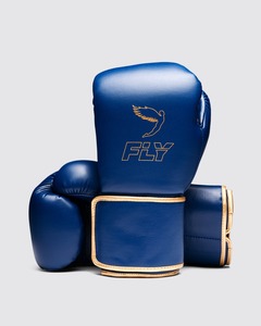 Dernier modèle de gants de boxe Fly bleu marine personnalisés, 100% cuir véritable, gants de kickboxing Fly, gants de boxe pour combats et entraînements - Product Image 6