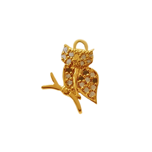 Colgante de Plata de Ley 925 con Dije de Búho con Diamantes Pavé, Joyería de Temática Religiosa - Product Image 3
