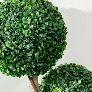 Albero Artificiale in Vaso per Interni/Esterni, Topiaria a 3 Sfere in Bosso con Design Elegante, Piante Finte di Qualità per Uso Domestico - Product Image 2