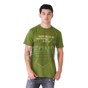 T-shirt Homme Personnalisé à Manches Courtes en Coton Respirant et à Séchage Rapide, Imprimé sur le Devant, Couleur Unie, Prix Fournisseur en Gros - Product Image 2