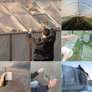 Cinta Adhesiva Transparente Superfuerte de Película de PE de 150 Micras de Espesor para Reparación de Invernaderos Agrícolas, Protección UV, Rollo de 25m, 15cm - Product Image 2