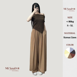 Pantalon Harem Décontracté Confortable pour Femme à Taille Élastique, Jambes Larges, avec Perles et Nœud, 100% Polyester, Style Streetwear, Fabrication OEM - Product Image 1