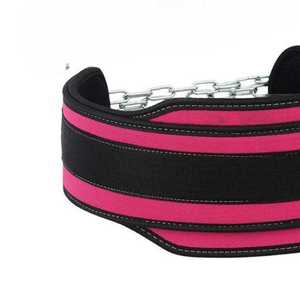 Sportwear Pull-up Belt Weighted <b>Thick</b> Fit Neoprene Weightlifting Support Dip Belt With Chain Double D-<b>ring</b> Back Support Strap - Product Image 4