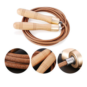 Corde à sauter de fitness personnalisable avec poignée en bois de haute qualité, en PVC/plastique/mousse, longueur réglable, logo personnalisé, marque privée - Product Image 3