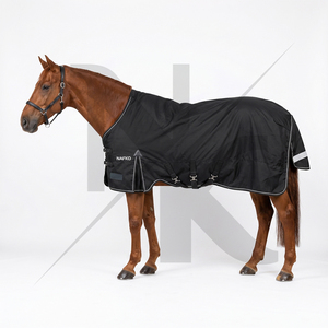 Équipement équestre, couverture de cheval respirante et légère, couverture imperméable pour l'extérieur, tissu ripstop, protection contre la pluie pour les chevaux - Product Image 3