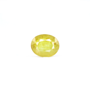 3.8 Carat Oval Cut Yellow Sapphire Loose Gemstone for Fine Jewelry - Product Image 1