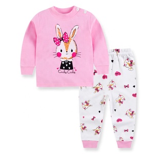 Conjuntos de pijama de algodón cómodos de alta calidad, ropa de casa de otoño para niños pequeños, pijamas de Navidad, conjunto largo personalizado de dibujos animados de animales para bebés - Product Image 6