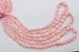 AAA Natural Pink <b>Opal</b> Smooth Uneven Shape Nuggets 7-10 MM <b>Opal</b> Gemstone Beads 18 Inch Strand With Fish Lock Smooth Pink <b>Opal</b> - Product Image 3