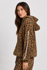 Sweat à capuche original pour femme à imprimé léopard avec manches premium, sweat à capuche avec cordon de serrage, sweat à capuche en polaire doux de qualité supérieure pour femme - Product Image 3