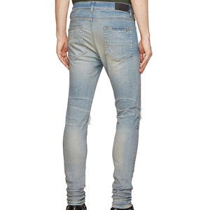 Jeans de Mezclilla Rectos de Alta Calidad, 100% Algodón, Secado Rápido, Elásticos, Tallas Grandes, Lavado Medio, Estilo Vintage, Impresión Personalizada, Logotipo Personalizado - Product Image 3