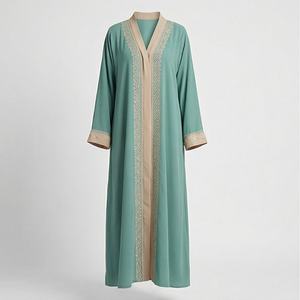 Abaya Personalizable, Transpirable, Premium, Modesta, Corte en A, Cerrada, Holgada, para Mujeres Musulmanas, Ropa de Moda Islámica - Product Image 1