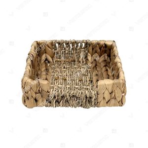 MEADOW & TIDE Natural Seagrass & Water Hyacinth Tabletop Essentials Table Tissue Box Holder <b>Small</b> Wicker <b>Tray</b> Set - Product Image 4