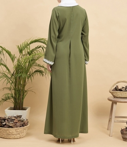 Nueva Abaya Tradicional Islámica Negra para Mujer, Estilo Saudí, Primavera 2026, Dubai, Poliéster Transpirable, Largo hasta el Tobillo, Musulmana - Product Image 6