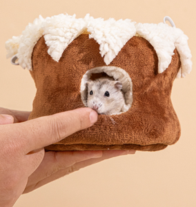 Nid pour hamster, lit chaud pour dormir et se reposer en hiver, petits animaux, hamster doré syrien, hérisson, peluche douce ronde, en stock, salon - Product Image 3