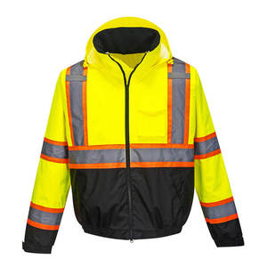 <b>Men's</b> High Visibility Quilted <b>Jacket</b> Reversible Breathable Eco-Friendly Quick Dry Lightweight Zipper Closure Winter Casual - Product Image 5