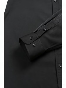 Camisa de Manga Larga para Hombre, Corte Entallado, Color Sólido, Estilo Formal, Secado Rápido, Antiarrugas, para Ocasiones Casuales, Negocios, Bodas y Citas - Product Image 5