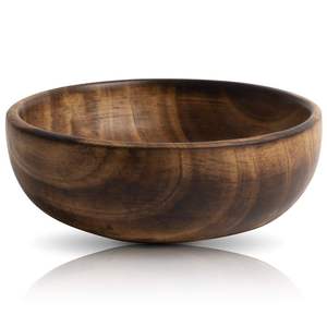 Cuenco de madera decorativo de tamaño mediano para el hogar y jardín, con diseño de fuego, para servir dátiles de Ramadán, frutos secos y alimentos - Product Image 3