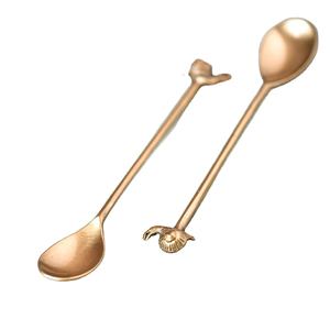 Juego de Cucharas de Caracol de Latón de la Mejor Calidad con Acabado en Oro Rosa para Mermeladas, Tamaño Grande, Personalizable, Diseño Moderno, Cuchara para Miel - Product Image 2