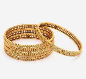 MN EXPORTS Bracelet en laiton finition or fait main pour femme, bijou de mariage classique et élégant, accessoire de mode islamique et chrétien - Product Image 5