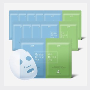 Masque visage + masque Prreti Korean K-Beauty apaisant, lot de 10, masque double 2 feuilles, 1 lot hydratant, fabriqué en Corée - Product Image 5