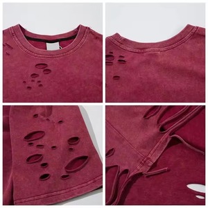 Camiseta Vintage para Hombre, Diseño Desgastado con Pintura en Aerosol, 100% Algodón, 300 g, Lavado Ácido, Alta Calidad, 2026 - Product Image 6