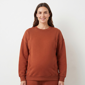 High Quality Winter Maternity Sweatshirt Women Long Sleeve <b>Nursing</b> Sweat Shirts Ladies Baggy Breastfeeding Sweatshirts Women's - Product Image 3