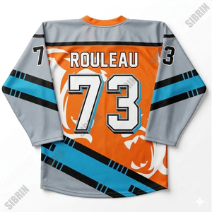 Maillot de hockey personnalisé sublimé de qualité supérieure Sibrin | 100% polyester, nom et numéro d'équipe personnalisés, toutes tailles |   Uniforme de hockey pour jeunes - Product Image 2