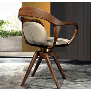 Modern Solid Wood Dining <b>Chair</b> Premium Leather Upholstered Seat Luxury Nordic Furniture for Dining Room Hotel PISANO - Product Image 1