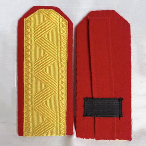 Epaulette Marching Band Shoulder Boards with Fringe Silk Red Backing Hook for Hanging Polyester/Nylon Material Customized Colors - Product Image 3