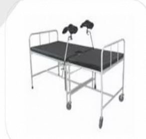 Lit d'accouchement médical Hitech en 2 parties/sections, construction confortable en pin mongol, capacité de charge de 150 kg - Product Image 2